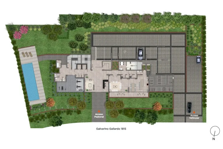 Departamento 2D1B en El Bosque, 58 m²